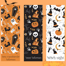 Load image into Gallery viewer, 30-90pcs 9*3CM Happy Halloween Stickers Pumpkin Witch Skull Sealing Labels Scrapbooking for Holiday Gift Package Decor Sticker
