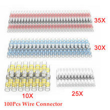 Load image into Gallery viewer, 300/200/100Pcs Gemengde Krimpkous Connect Terminals Waterdichte Soldeer Mouw Buis Elektrische Draad Geïsoleerde Butt Connectors kit
