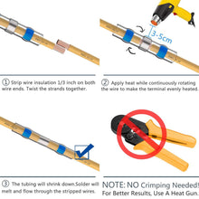 Load image into Gallery viewer, 300/200/100Pcs Gemengde Krimpkous Connect Terminals Waterdichte Soldeer Mouw Buis Elektrische Draad Geïsoleerde Butt Connectors kit
