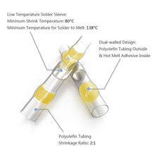 Load image into Gallery viewer, 300/200/100Pcs Gemengde Krimpkous Connect Terminals Waterdichte Soldeer Mouw Buis Elektrische Draad Geïsoleerde Butt Connectors kit
