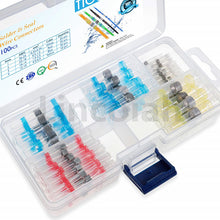 Load image into Gallery viewer, 300/200/100Pcs Gemengde Krimpkous Connect Terminals Waterdichte Soldeer Mouw Buis Elektrische Draad Geïsoleerde Butt Connectors kit
