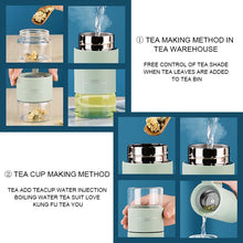 Load image into Gallery viewer, 300/500ml Creative Insulated Cup with Filter Tea Maker Stainless Steel Thermos Bottle with Glass Infuser Separates Tea and Water
