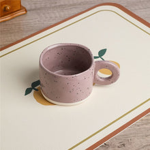 Load image into Gallery viewer, 300ml Ceramic Mug Ring Handl Coffee Milk Modern Print Porcelain Mug Handmade Ceramic Hot Chocolate Cup Couple Handgrip Cups
