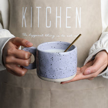 Load image into Gallery viewer, 300ml Ceramic Mug Ring Handl Coffee Milk Modern Print Porcelain Mug Handmade Ceramic Hot Chocolate Cup Couple Handgrip Cups
