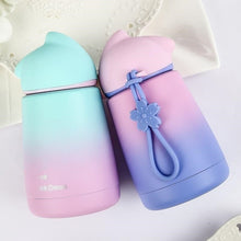 Load image into Gallery viewer, 300ml Gradient Cat Modelling Vacuum Flasks Travel Shopping Coffee Mug Stainless steel304 Bottle Lady Portable Thermos Cup
