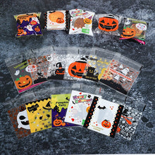 Load image into Gallery viewer, 30pc Halloween Gift Bags Cookies Candy Transparent Bags Ghost Festival Kids Gifts Snacks Pack Bag Happy Halloween Party Supplies
