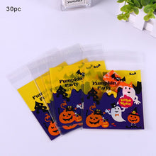 Load image into Gallery viewer, 30pc Halloween Gift Bags Cookies Candy Transparent Bags Ghost Festival Kids Gifts Snacks Pack Bag Happy Halloween Party Supplies
