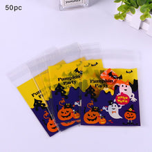Load image into Gallery viewer, 30pc Halloween Gift Bags OPP Biscuit Candy Packaging Bag Ghost Festival Party Gift Snack Ziplock Bag Happy Helloween Party Decor
