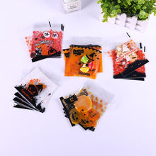 Load image into Gallery viewer, 30pc Halloween Gift Bags OPP Biscuit Candy Packaging Bag Ghost Festival Party Gift Snack Ziplock Bag Happy Helloween Party Decor
