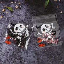 Load image into Gallery viewer, 30pcs Halloween Ghost Candy Bag Pumpkin Skull Biscuit Nougat Snow Puff Bag Happy Halloween Party Decor Trick or Treat Gift Bag

