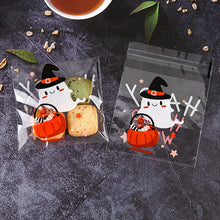 Load image into Gallery viewer, 30Pcs Halloween Transparante Monster Snoep Zak Pompoen Ghost Biscuit Sneeuw Zak Kids Happy Halloween Party Truc Of Behandelen Gift tas
