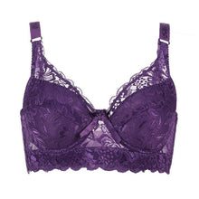 Load image into Gallery viewer, Women Embroidery Bra Anti-sag Gathered Bra Underwire Breathing Adjustable Bra Push-up Bras Plus Size 80B-105D
