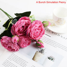 Load image into Gallery viewer, 30cm 7 Color Bouquet Artificial Flowers Peonies Home Accessories Wedding Party Scrapbook Fake Plants DIY Pompons Artificial Rose
