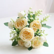 Load image into Gallery viewer, 30cm Rose Pink Silk Peony Artificial Flowers Bouquet Fake Flowers for Home Wedding Decoration indoor
