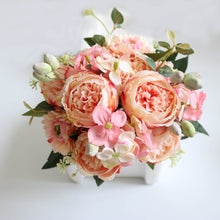 Load image into Gallery viewer, 30cm Rose Pink Silk Peony Artificial Flowers for Home Wedding Decoration
