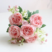 Load image into Gallery viewer, 30cm Rose Pink Silk Peony Artificial Flowers for Home Wedding Decoration
