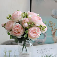 Load image into Gallery viewer, 30cm Rose Pink Silk Peony Artificial Flowers for Home Wedding Decoration
