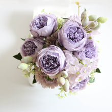 Load image into Gallery viewer, 30cm Rose Pink Silk Peony Artificial Flowers for Home Wedding Decoration

