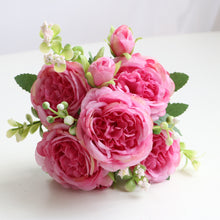 Load image into Gallery viewer, 30cm Rose Pink Silk Peony Artificial Flowers for Home Wedding Decoration
