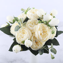 Load image into Gallery viewer, 30cm Rose Pink Silk Peony Artificial Flowers for Home Wedding Decoration indoor
