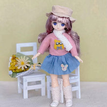 Load image into Gallery viewer, 30cm Two-dimensional Comic Face Doll 1/6 Bjd Doll or Dress Up Clothes Children's Girl Birthday Gift Toys
