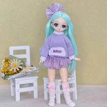 Load image into Gallery viewer, 30cm Two-dimensional Comic Face Doll 1/6 Bjd Doll or Dress Up Clothes Children's Girl Birthday Gift Toys
