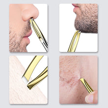 Load image into Gallery viewer, Llano indirect gold Eyebrow Tweezer hairs puller stainless steel eye brow clips eyelash removal makeup tools
