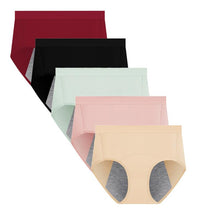 Load image into Gallery viewer, 5Pcs Plus Size XS-XXXL Leak Proof Menstrual Panties Physiological Pants Women Underwear Brathable Cotton Briefs
