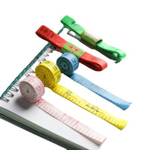 Load image into Gallery viewer, 150cm/60" Body Measuring Ruler Sewing Tailor Tape Measure Soft Flat Sewing Ruler Meter Sewing Measuring Tape Random Color
