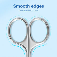 Load image into Gallery viewer, B19 ℗◑▨LLANO Nose Hair Scissor Rounded Professional Stainless Steel Mustache Facial Beard Eyebrows Eyelashes Trimming Cl
