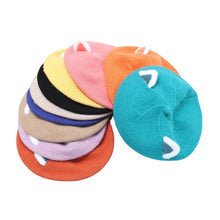 Load image into Gallery viewer, Baby Hat Berets for Girls Autumn Winter Knitted Cap Kids Lovely Beanies Fox Ears Painter Hats Infant Girl Bonnet Beret Xmas Gift
