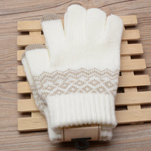 Load image into Gallery viewer, Cold Protection Thickening Adult Jacquard Gloves Manufacturer Women's Winter Knitted Touch-Screen Gloves
