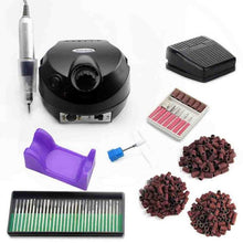 Load image into Gallery viewer, 32W 35000RPM Nail Drill Machine Set With Sanding Band Professional Milling Manicure Machine Set Kit With Nail drill Bit Set Kit
