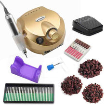 Load image into Gallery viewer, 32W 35000RPM Nail Drill Machine Set With Sanding Band Professional Milling Manicure Machine Set Kit With Nail drill Bit Set Kit
