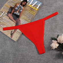 Load image into Gallery viewer, 1 PCS Thin Belt Thong Low Waist Sexy Panties Bikini Cotton Solid Color Women Underwear

