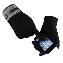 Load image into Gallery viewer, Non-Inverted Velvet Touch Screen Gloves Men's Winter Thicken Thermal Cycling and Driving Korean Casual Cotton Gloves
