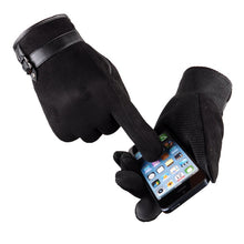 Load image into Gallery viewer, New Cashmere Non-Inverted Velvet Touch Screen Gloves Men's Driving Korean Casual Cotton Gloves

