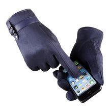 Load image into Gallery viewer, New Cashmere Non-Inverted Velvet Touch Screen Gloves Men's Driving Korean Casual Cotton Gloves
