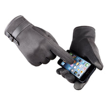 Load image into Gallery viewer, New Cashmere Non-Inverted Velvet Touch Screen Gloves Men's Driving Korean Casual Cotton Gloves
