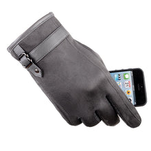 Load image into Gallery viewer, New Cashmere Non-Inverted Velvet Touch Screen Gloves Men's Driving Korean Casual Cotton Gloves
