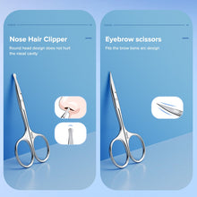 Load image into Gallery viewer, LLANO 12 in 1 Manicure Set Nail Clipper Set Full Function Kit Stainless Steel Pedicure Sets with Leather Portable Case
