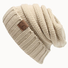 Load image into Gallery viewer, Autumn and Winter Labeling Woolen Knitted Hat Sleeve Cap Outdoor Keep Warm Hat
