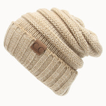 Load image into Gallery viewer, Autumn and Winter Labeling Woolen Knitted Hat Sleeve Cap Outdoor Keep Warm Hat
