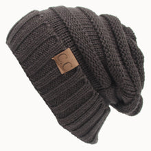 Load image into Gallery viewer, Autumn and Winter Labeling Woolen Knitted Hat Sleeve Cap Outdoor Keep Warm Hat
