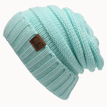 Load image into Gallery viewer, Autumn and Winter Labeling Woolen Knitted Hat Sleeve Cap Outdoor Keep Warm Hat
