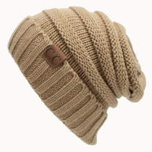 Load image into Gallery viewer, Autumn and Winter Labeling Woolen Knitted Hat Sleeve Cap Outdoor Keep Warm Hat
