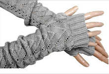 Load image into Gallery viewer, Hollow-out New Open Finger Half Finger Knitting Wool Gloves Autumn and Winter Men's and Women's Knitted Warm Arm Sleeve

