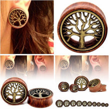Load image into Gallery viewer, Hot Wood Peace Tree Ear Extender Ear Jewelry Exquisite Piercing Jewelry 8-20mm
