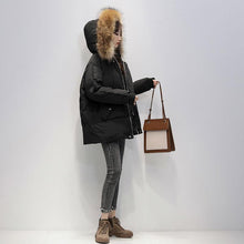 Load image into Gallery viewer, Large Size Women Winter Warm Short Down Cotton Coat Loose Casual Hooded Jacket Outwear
