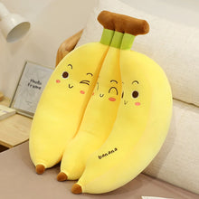 Load image into Gallery viewer, Creative Cartoon Banana Plush Pillow Kawaii Sofa Cushion Baby Toy Cute Plush Doll Children Fruit Toys Children Kid Gift
